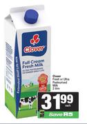Clover Fresh Or Ultra Pasteurised Milk-2L