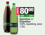 Appletiser Or Grapetiser 100% Sparkling Juice-For 2 x 1.25L