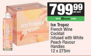 Ice Tropez French Wine Cocktail Infused With White Peach Flavour Handies-12 x 275ml
