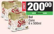 Sol Cans-For 2 x 6 x 500ml