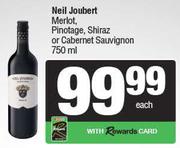 Neil Joubert Merlot, Pinotage, Shiraz Or Cabernet Sauvignon-750ml Each