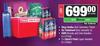 SKYY Vodka 750ml, Du Toitskloof 3L, KWV Brandy Handy 6x275ml & 2xDevils Peak Lager Handies 6x330ml