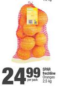 Spar Freshline Oranges-2.5Kg Per Pack