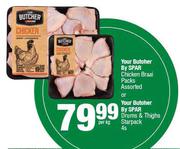 Your Butcher By Spar Chicken Braai Packs Or Drums & Thighs Star Pack 4s-Per Kg