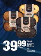 Spar Bakery Muffins Assorted-4s