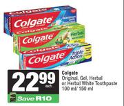 Colgate Original,Gel,Herbal White Toothpaste-100ml/150ml