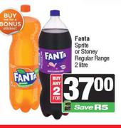 Fanta, Sprite Or Stoney Regular Range-For 2 x 2L