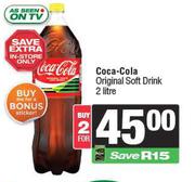 Coca Cola Original Soft Drink-For 2 x 2L