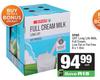 Spar UHT Long Life Milk, Full Cream, Low Fat Or Fat Free-6 x 1L