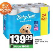 Baby Soft Fresh White 2 Ply-24s