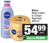 Nivea Body Lotion Or Cream Assorted-400ml Each