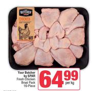 Your Butcher By Spar Fresh Chicken Braai Pack 16 Piece-Per Kg