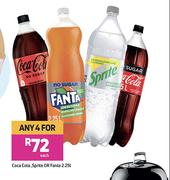 Coca Cola, Sprite Or Fanta-For 4 x 2.25L