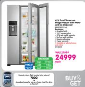 Samsung 615Ltr Food Showcase Fridge/Freezer With Water And Ice Dispenser RH57H8231SA