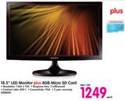 Samsung 18.5" LED Monitor+8GB Micro SD Card-Each