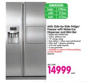 Samsung 660Ltr Side-by-Side Fridge/Freezer with Water/Ice Dispenser and Mini Bar RS21HFTPN/XFA