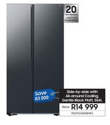 Samsung 564L Side By Side With All Around Cooling Gentle Black Matt RS57DG4000B4FA