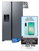 Samsung 617L Bespoke AI Side By Side With Smart Things WiFi Non Plumbed Silver RS70F65K2TFA