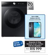 Samsung 12Kg Bespoke AI Washer/Dryer Combo With Eco Bubble WD12BB944DGBFA