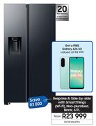 Samsung 617L Bespoke AI Side By Side With Smart Things WiFi Non Plumbed Black RS70F65K2FFA