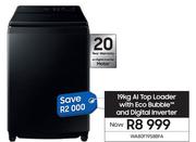 Samsung 19Kg AI Top Loader With Eco Bubble & Digital Inverter WA80F19S8BFA