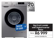 Samsung 9Kg Front Loader With Digital Inverter Motor WW90T3040BS/FA