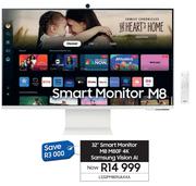 Samsung 32" M8 M80F 4K Vision AI Smart Monitor LS32FM801UAXXA