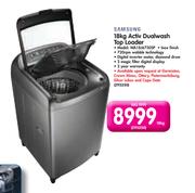 Samsung 18kg Activ Dualwash Top Loader WA18J6750SP