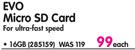 Samsung Evo 16GB Micro SD Card For Ultra Fast Speed-Each