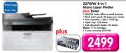 Samsung 2070FW 4-In-1 Mono Laser Printer Plus Toner-Per Bundle