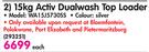 Samsung 15Kg Activ Dual Wash Top Loader WA15J5730SS-Each