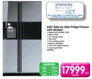 Samsung 660Ltr Side By Side Fridge/Freezer With Minibar RS21HFLMR1/XFA-Each
