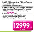 Samsung 660ltr Side-By-Side Fridge/Freezer RSA1WHMG