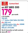 Samsung 7" Galaxy Tab4 Tablet(3G/8GB) + 8GB Card Bundle-On My MEG 500
