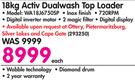 Samsung 18Kg Activ DualWash Top Loader WA18J6750SP