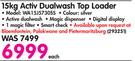 Samsung 15Kg Activ DualWash Top Loader WA15J5730SS