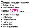 Samsung 13Kg Top Loader Washing Machine WA13F5S4UWA/XFA
