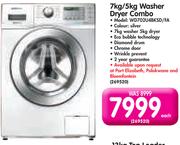 Samsung 7Kg/5Kg Washer Dryer Combo WD702U4BKSD/FA