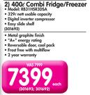 Samsung 400ltr Combi Fridge/Freezer RB31HSR3DSA