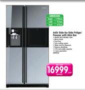 Samsung 660ltr Side-By-Side Fridge/Freezer With Mini Bar RS21HFLMR1/XFA