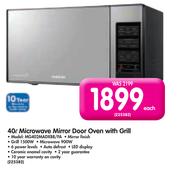 Samsung 40Ltr Microwave Mirror Door Oven with Grill MG402MADXBB/FA