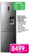 Samsung 430Ltr Combi Fridge/Freezer with Water Dispenser RL48RWCIH