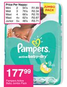 Pampers Active Baby Jumbo Pack-Per Pack