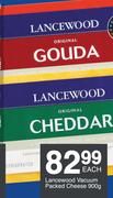 Lancewood Vacuum Packed Cheese-900g Each