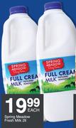 Spring Meadow Fresh Milk-2Ltr Each