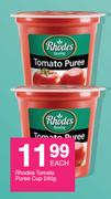Rhodes Tomato Puree Cup-240g Each