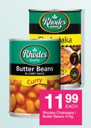 Rhodes Chakalaka/Butter Beans-410g Each