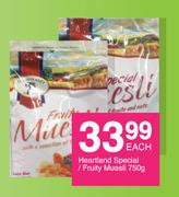 Heartland Special/ Fruity Muesli-750g Each