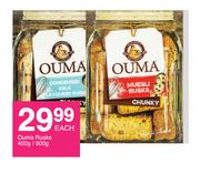 Ouma Rusks-450g/500g Each