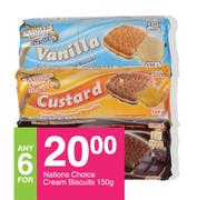 Nations Choice Cream Biscuits-6x150g